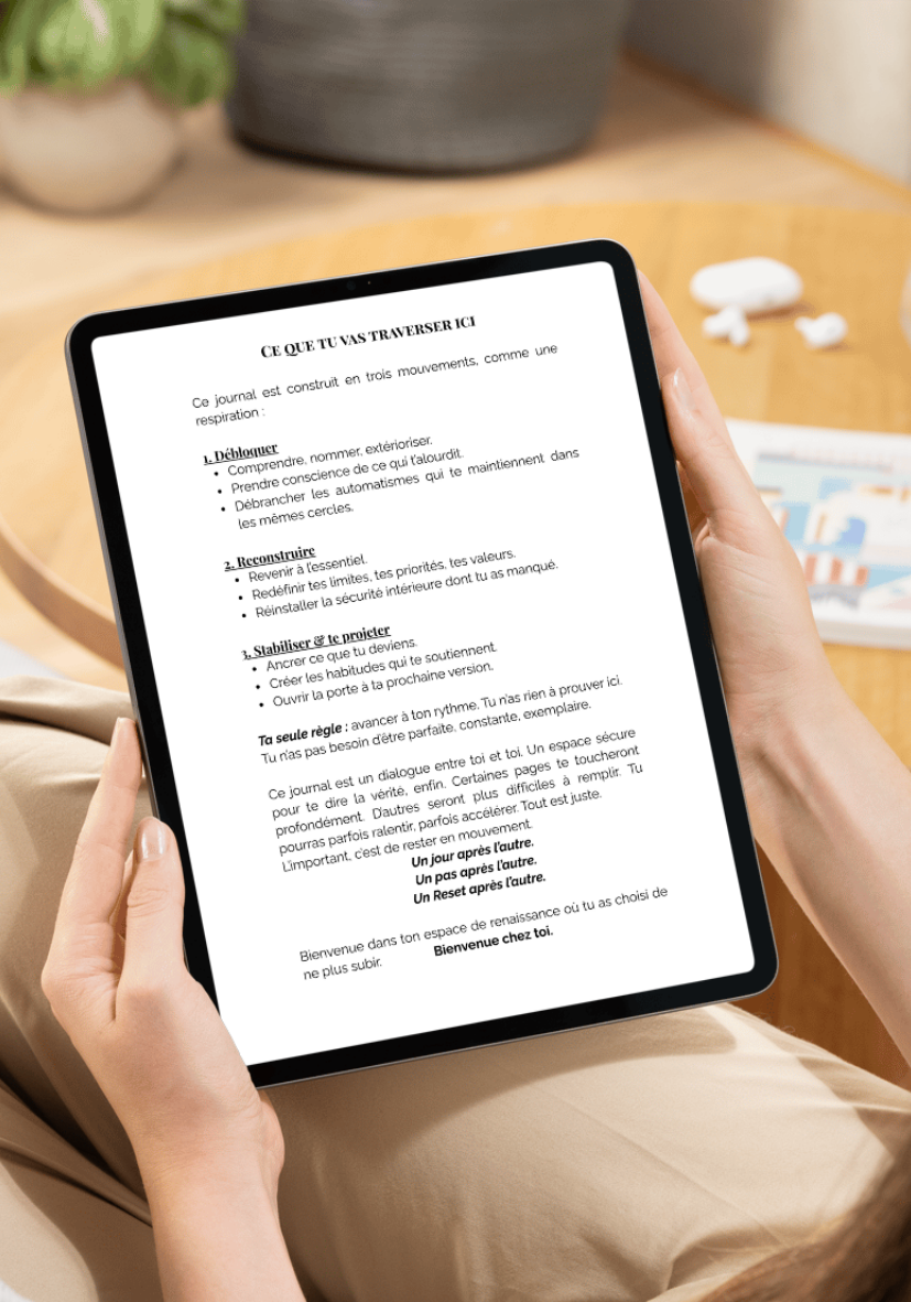 "RESET MY DAY : Votre régulateur de charge mentale au quotidien."